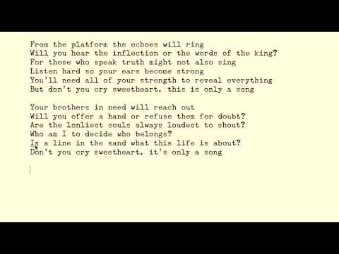 Mike Stocksdale - Only a Song - Lyrics