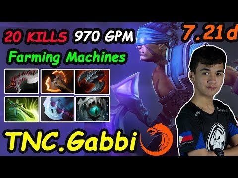 TNC Gabbi - [Anti Mage] Carry Farming Machines  FULL SLOT BUILD 970 GPM Dota 2 7.21d Pro Gameplay