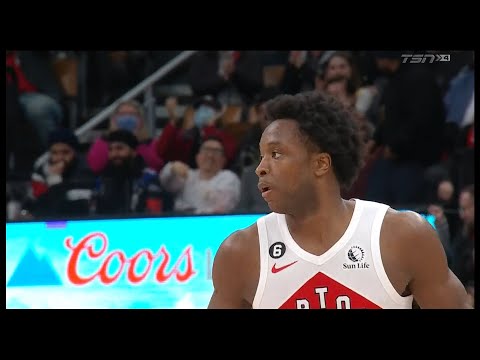 OG Anunoby Back to Back 3-Pointers - Raptors vs Hornets | 1/10/2023