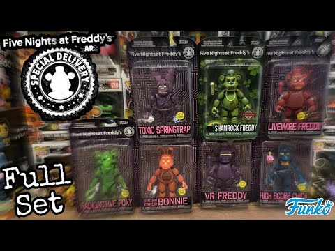 100% COMPLETE NEW FUNKO FNAF AR ACTION FIGURE SET 2022!!! (Arcade Mayhem Unboxing & Review)