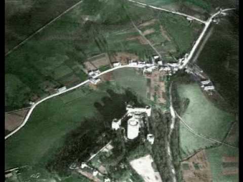 Comparatif Coucy Le Chateau vu d'avion entre 1914 et 2006