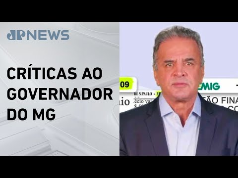 Aécio Neves usa propaganda do PSDB para atacar Romeu Zema