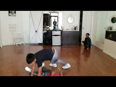 B-boy Goten and J Styles working on a new routine