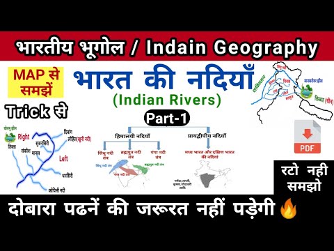भारत की नदियाँ सिंधु नदी तन्त्र ब्रह्मपुत्र नदी तन्त्र part 1 Indian Geography study vines official