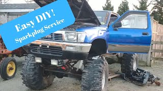 3rd Gen Toyota Pickup Monster Truck - Part 4 DIY Sparkplug Service