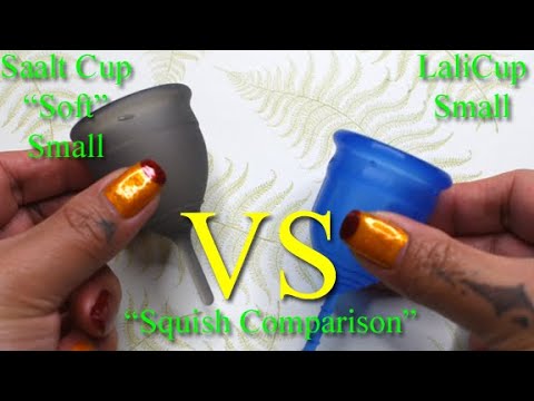 Saalt Cup Soft vs LaliCup SM Menstrual Cup Squish