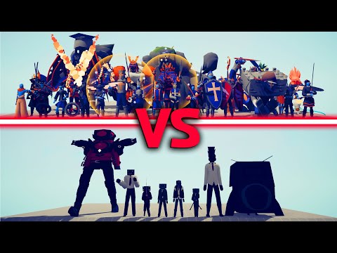 SPEAKERMAN TEAM vs MEGA MEDIEVAL TEAM | TABS - Totally Accurate Battle Simulator