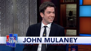 Download the video "John Mulaney And Stephen Colbert Explore Each Other's Deepest Anxieties"