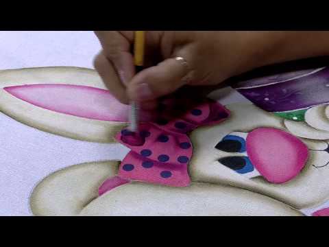 Mulher.com 06/03/2015 Pintura em tecido coelho por Lilinha Silva Parte 1