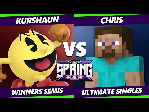 Spring Arcadian 2022 Winners Semis - Kurshaun (Pac-Man) Vs. Chris (Steve) Smash Ultimate - SSBU
