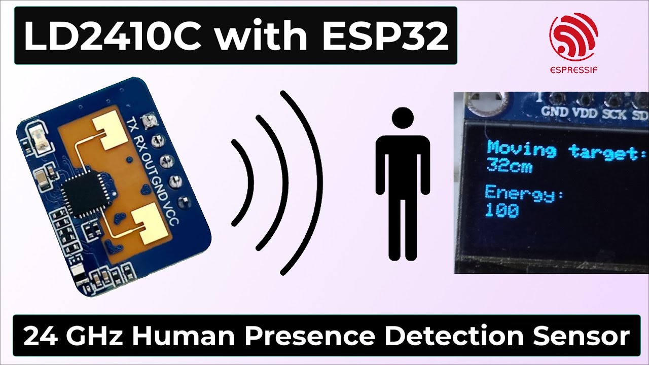LD2410 mmWave Human Presence Detection Sensor with ESP32 | Stationary & Moving Human Detection