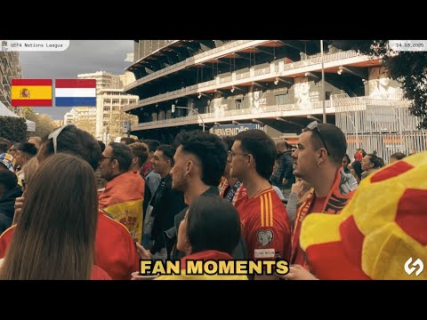 La Furia Roja Corteo To Mestalla Ahead of The Match Against De Oranje