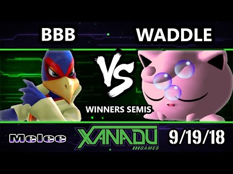 S@X 268 SSBM  -  Waddle (Jigglypuff) Vs. BBB (Falco) Smash Melee Winners Semis