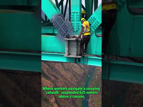 Extreme High-Altitude Construction! Steel Truss Installation on World's Tallest Bridge