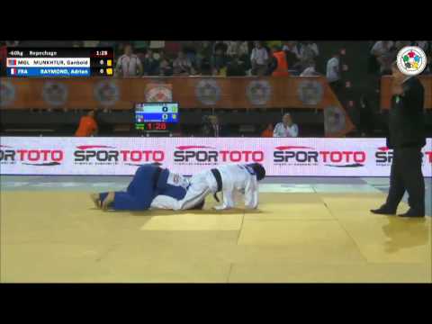 Ganbold MUNKHTUR (MGL) Vs Adrien RAYMOND (FRA) - Judo Grand Prix Samsun 2014 [-60kg]