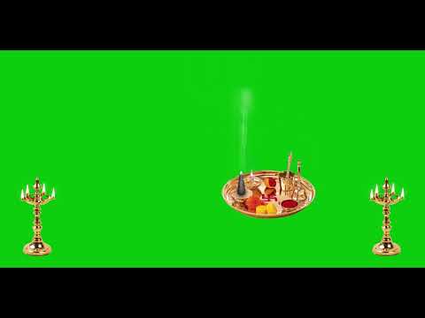 Aarti ki Thali in Green Screen || Aarti Pooja Thali Moving Green Screen Full HD Video | No Copyright