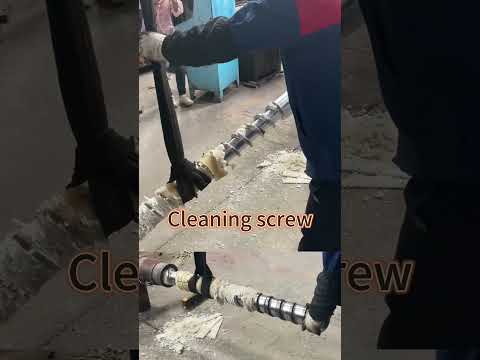 Cleaning screw to improve plasticizing effect #plasticmachine #extruder #extrudermachine