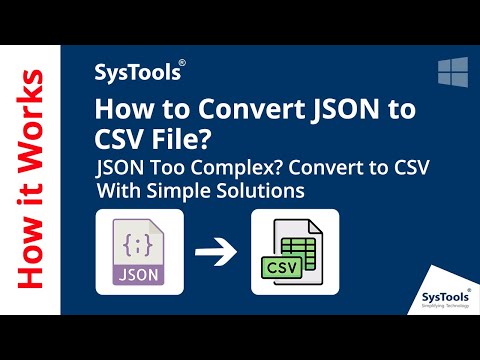 Come convertire JSON in CSV | Convertire file JSON in formato CSV | Conversione da JSON a CSV sen...