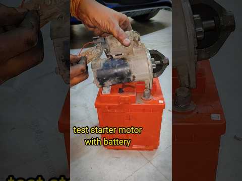 How To Test Stater Motor With Battery⚙️Starter Motor Test #shorts #short #viral #trending