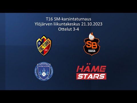 T16 SM-karsintaturnaus: FBC Turku - SB Vaasa, Nibacos - Häme Stars (21.10.2023)