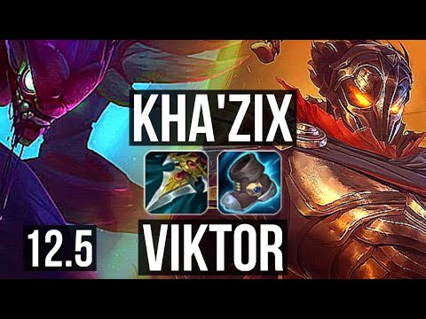 KHA'ZIX vs VIKTOR (MID) | 70% winrate, 8/1/5, Dominating | NA Grandmaster | 12.5