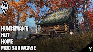 HUNTSMAN'S HUT: Beautiful Cabin Player Home- Xbox Modded Skyrim Mod Showcase