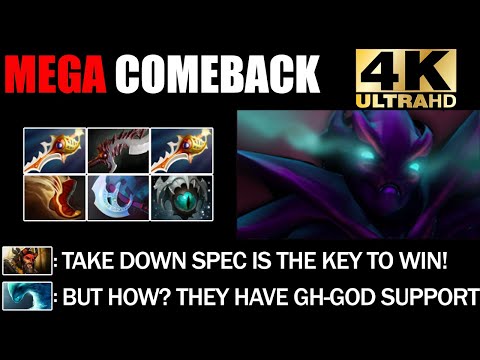 2X Divine Rapier Spectre Defend Mega Creeps With GH-God Rubick - Epic Comeback 7.27c Dota 2