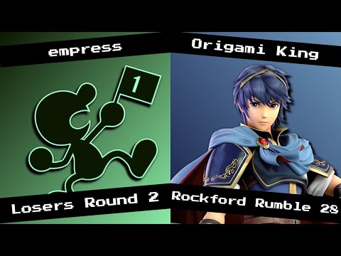 Losers Round 2 - empress (Mr Game and Watch) vs Origami King (Marth) Rockford Rumble 28