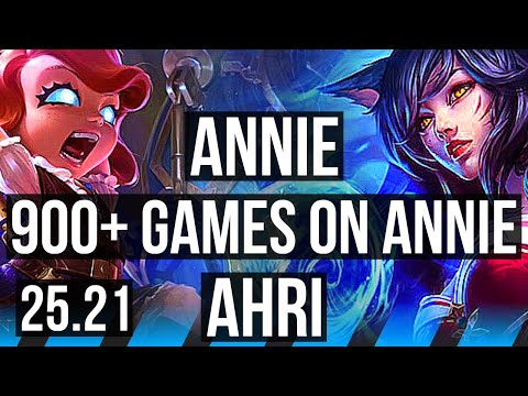 ANNIE vs AHRI (MID) | 900+ games | KR Master | 25.21