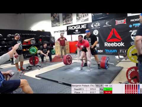 Ben Pollack - 925 kg/2039,3 lbs World Record Total @ 90 kg/198 lbs - Reebok Record Breakers 2017
