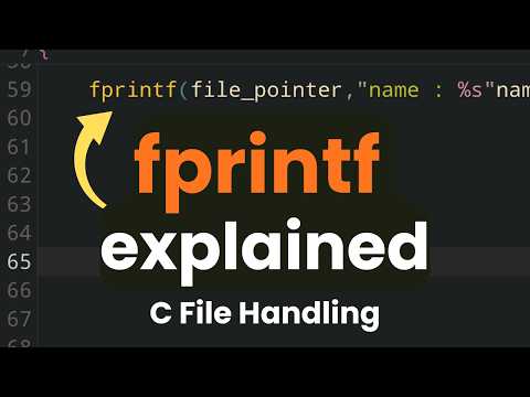 Fprintf Function To Write Data To A File C Programming Language Video Tutorial