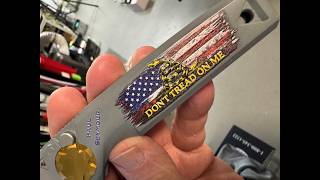 Don’t Tread on Me 🇺🇸 UV Printed Work Sharp Drop Point #eufymake
