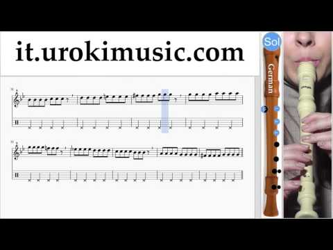 Lezioni di Flauto Dolce G. Rihanna Sledgehammer Parte#1 Melodia Tutorial Spartito Imparare