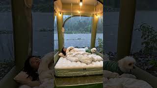 Download lagu Relaxing Heavy Rain Camping with Dog 🌧️ | Inflatable Tent ASMR Time-Lapse  #rainsounds #cozy mp3
