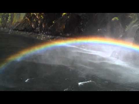 Rainbow in waterfall
