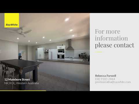 12 Matebore Street, Nickol, WA 6714, 4 Schlafzimmer, 2 Badezimmer, House
