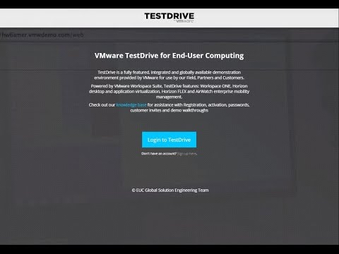 VMware's EUC "TestDrive" Demo Environment - Overview for Partners!