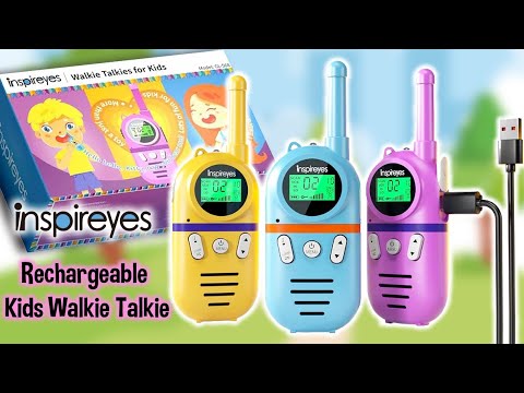 Inspireyes Rechargeable Walkie Talkie Review - 3 pack - Super fun