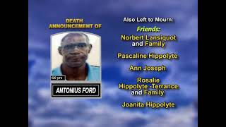 Antonius Ford ~ Long Obituary