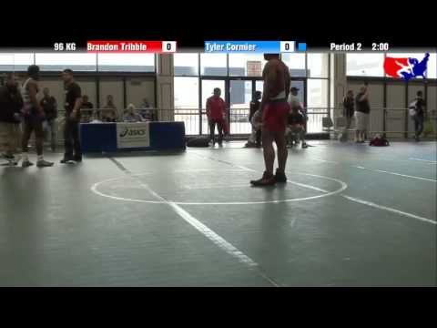 Brandon Tribble vs. Tyler Cormier at 2013 Junior Nationals - FILA - GR