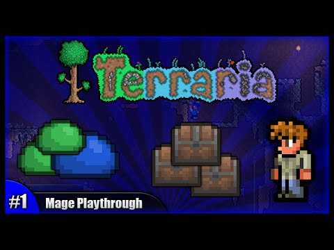 Let's Play Terraria 1.2.4 || Mage Class Playthrough || Getting Started & Avoiding Mobs! [Episode 1]