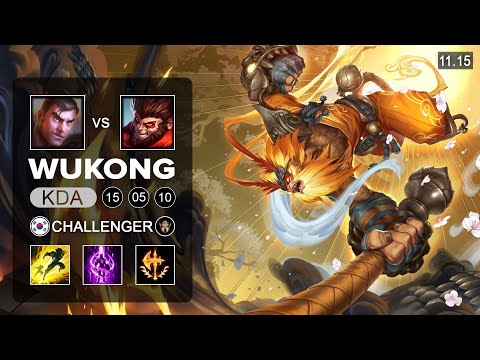 Wukong Top vs Jayce - KR Challenger Patch 11.15