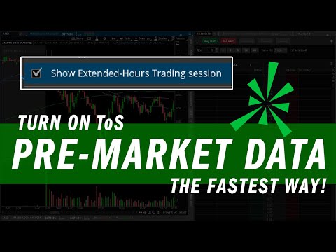 Fastest Way To Turn On Pre-Market Data in Think or Swim (ToS) | Trading Tutorials