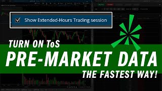 Fastest Way To Turn On Pre-Market Data in Think or Swim (ToS) | Trading Tutorials