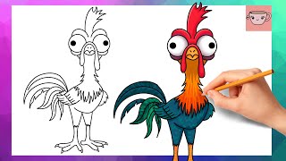 How To Draw Hei Hei from Moana | Disney | Cute Drawing Tutorial