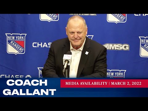 New York Rangers: Coach Gallant Postgame Media Availability ' Mar. 2, 2022