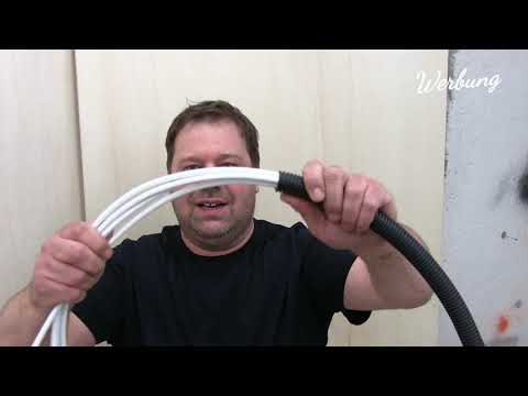 Stromleitungen gehen nicht rein? Mit einem Trick bekommst du das Stromkabel in das Leerrohr!