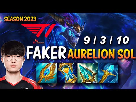T1 Faker AURELION SOL vs YONE Mid - KR Ranked