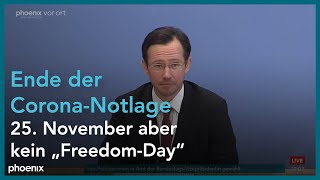 Pressekonferenz zur geordneten Beendigung der epidemischen Lage am 27.10.21