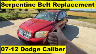 Serpentine Belt Replacement Dodge Caliber 07 08 09 10 11 12 2007 2008 2009 2010 2011 2012